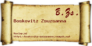 Boskovitz Zsuzsanna névjegykártya